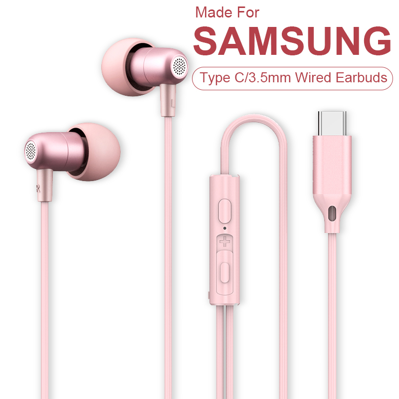 Type C Wired Earphones With Mic - Casque filaire HiFi avec son surround
